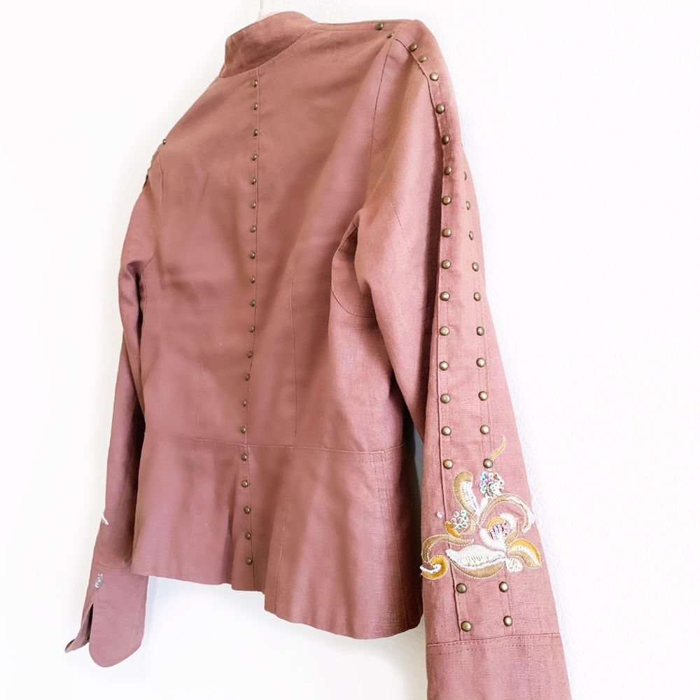 True Meaning Light Brown Sequins Blazer - image 5